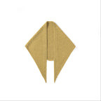 Wool triangle scarf for women in mustard yellow fuzzy knit with pointed ends